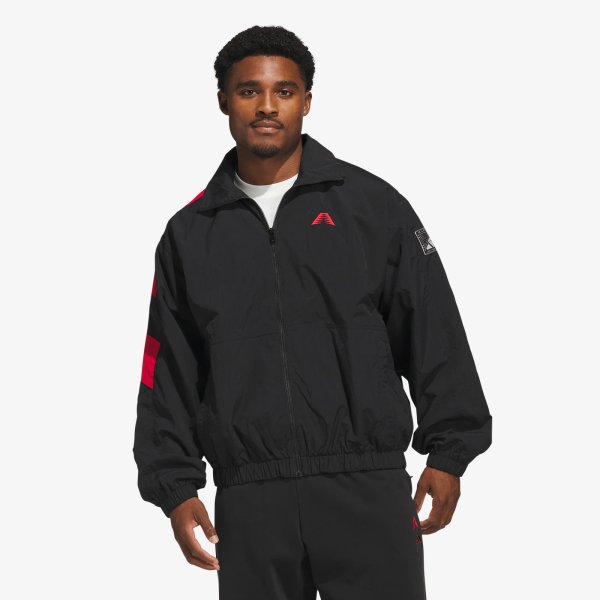 Bunda adidas Anthony Edwards Foundation Track Jacket Black/ Pure Ruby