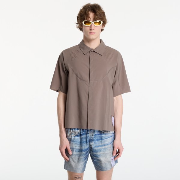 Košile Satisfy AmbientWarp River Shirt Short Sleeves Falcon