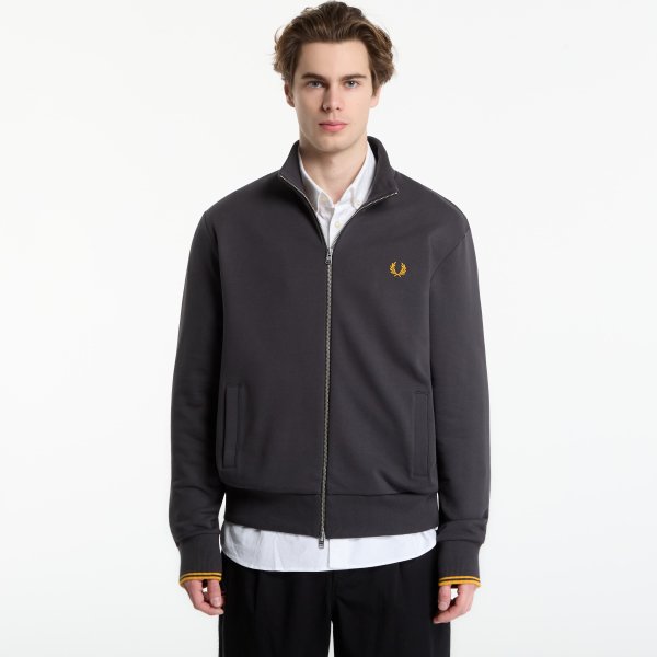 Mikina FRED PERRY Zip Through Sweatshirt Anchor Grey