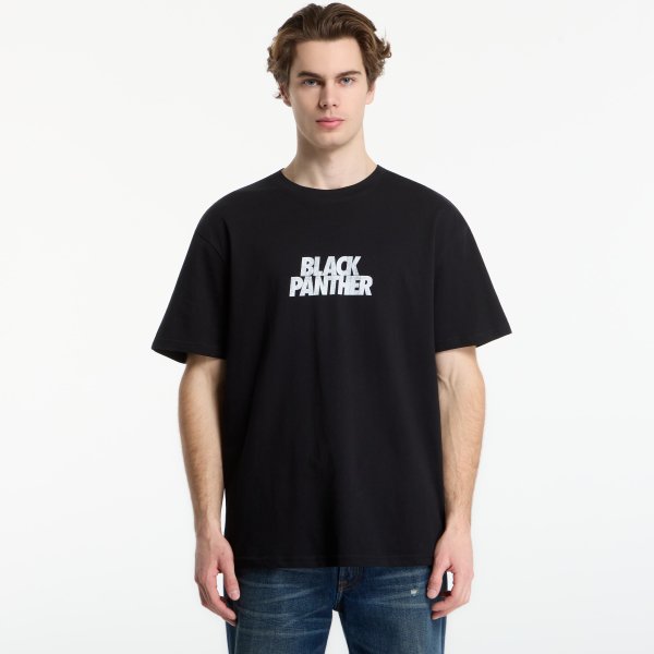 Tričko Urban Classics Marvel Black Panther Loose Tee Black
