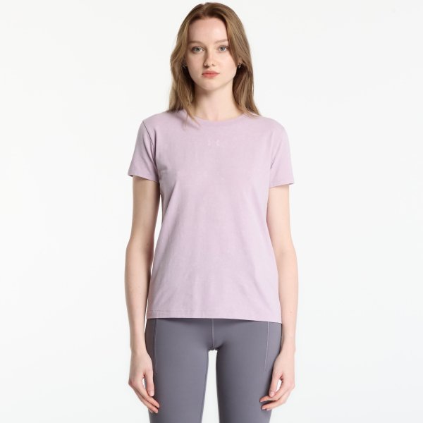 Tričko Under Armour Rival Cotton Wash Ss Mauve Pink