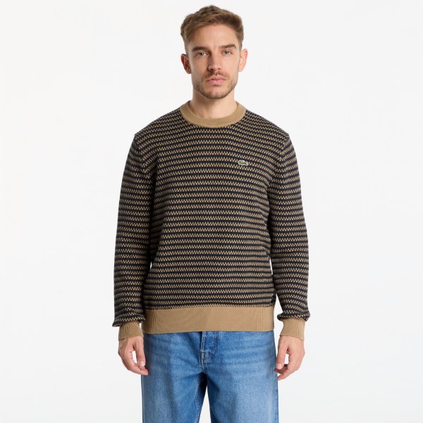 Svetr Lacoste Crewnecks Sweaters Cookie/Sinople-Dark Navy Blue
