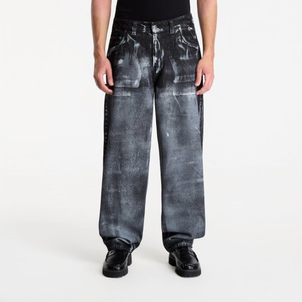 Džíny Dime Baggy Denim Pants Black (White Paint)