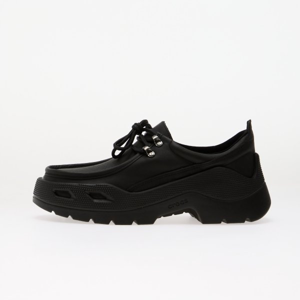 Boty Crocs Gallery Leather Shoe Black/ Black