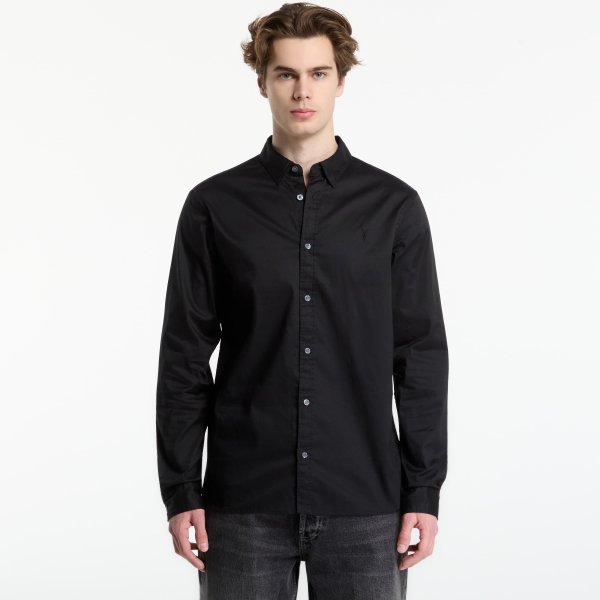 Košile AllSaints Hawthorne Ls Shirt Black