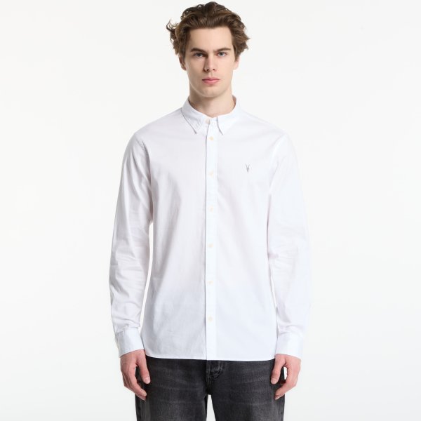 Košile AllSaints Hawthorne Ls Shirt White