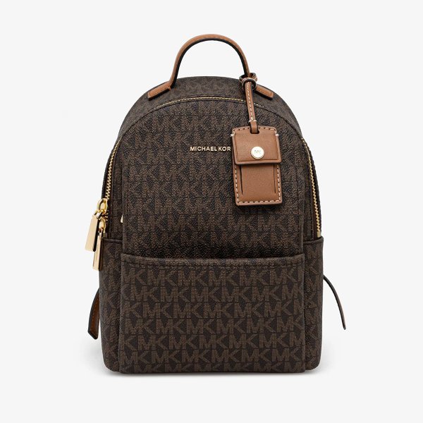Batoh Michael Kors Sable Xs Convertible Messenger Backpack Brown/ Acorn