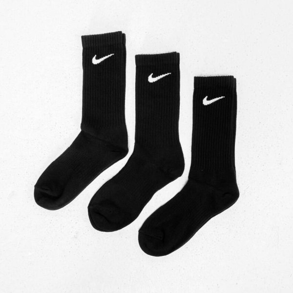 Ponožky Nike 3 Pack Performance Cotton Lightweight Crew Socks Black