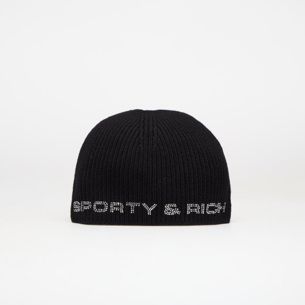 Čepice Sporty & Rich Bold Logo Krystal Beanie Black
