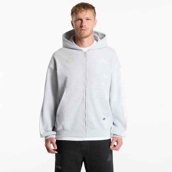 Mikina adidas x FTSHP x AC Sparta Prague Zip Up Hoodie Melange Gray