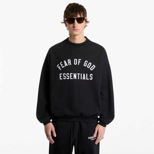 Mikina Fear of God Essentials 90's Crewneck Sweatshirt Vintage Black