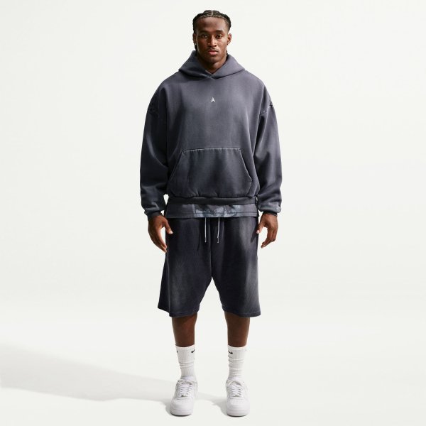 Mikina Nike Ja Standard Issue Therma-FIT Fleece Basketball Pullover Hoodie Black/ Ice Silver