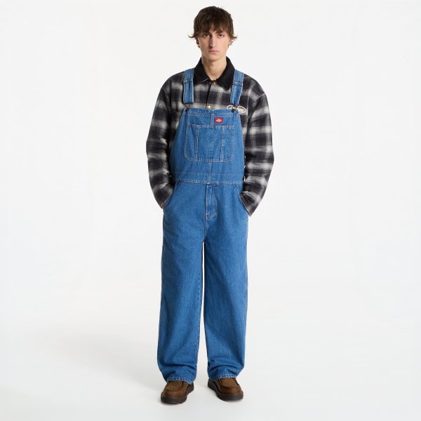 Džíny Dickies Loose Denim Bib Classic Blue