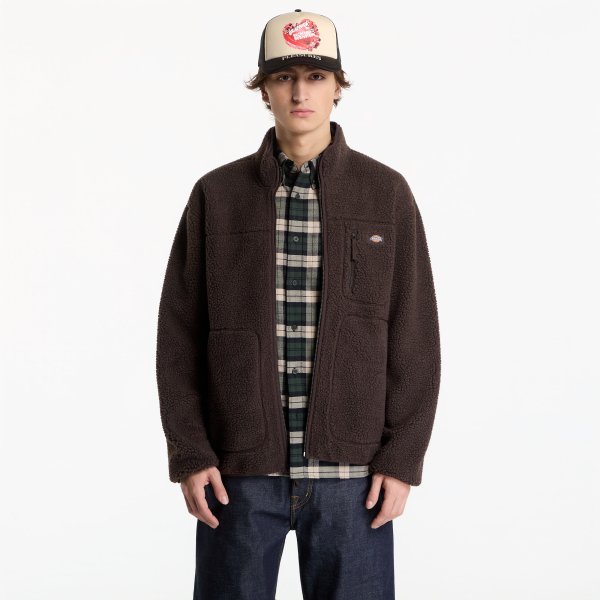 Mikina Dickies Mount Hope Fleece Dark Brown