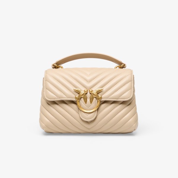 Kabelka Pinko Love Lady Puff Mini Cl Sheep Nappa Antique Gold-coloured