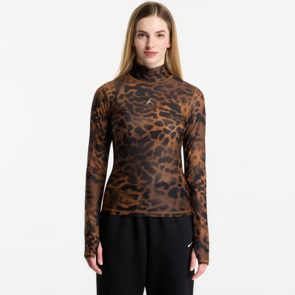 Tričko Jordan Flight Long-Sleeve Mesh Top Lt British Tan