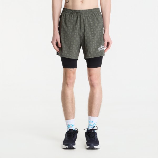 Šortky SAYSKY Couture Pace 2 in 1 Shorts 5" Green Aop