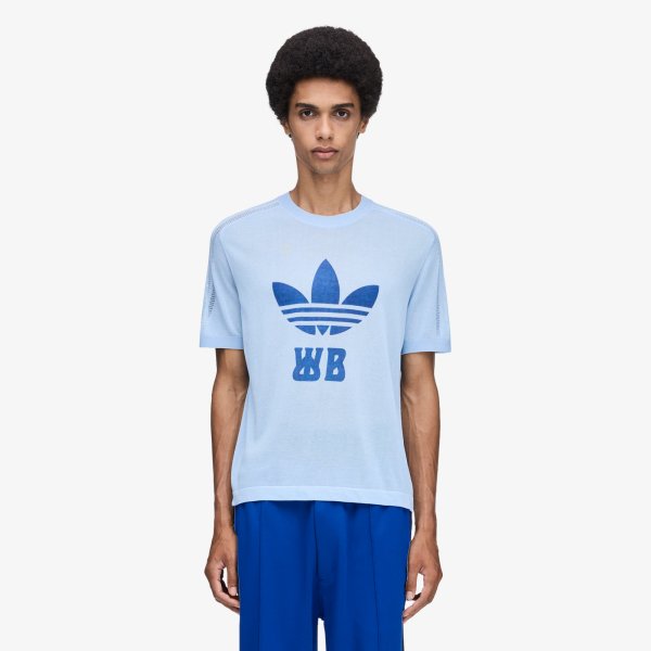 Tričko adidas x Wales Bonner WB Knit Shirt Clear Sky