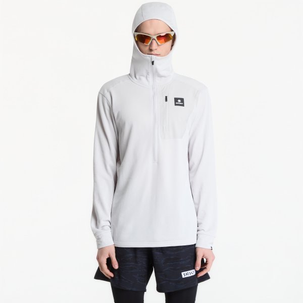 Mikina SAYSKY Combat Half Zip Fleece Hoodie Grey