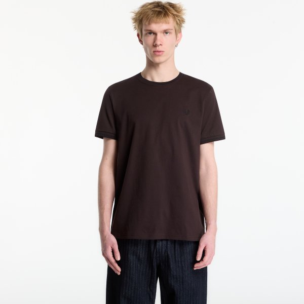 Tričko FRED PERRY Twin Tipped T-shirt Brown