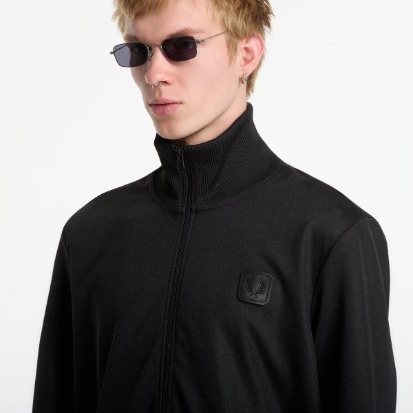 Bunda FRED PERRY Black Canvas Track Jacket Black