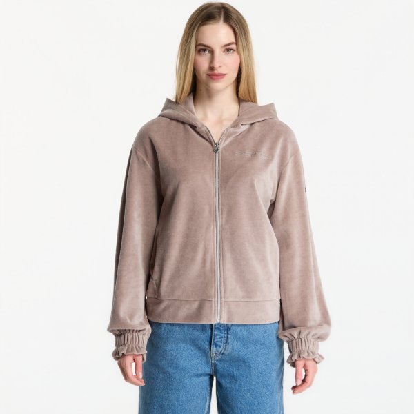 Mikina EA7 Emporio Armani Train Athletic Velour W Hoodie Cinder