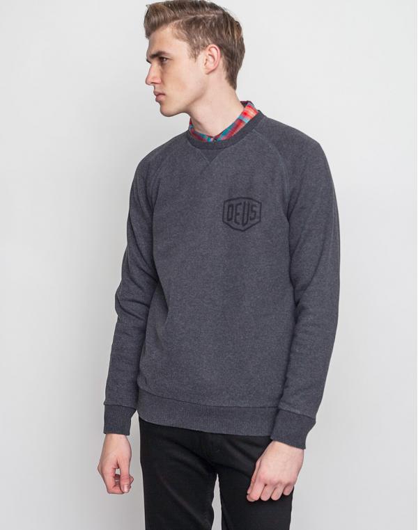 Mikina Deus Ex Machina Camperdown Address Charcoal Marle