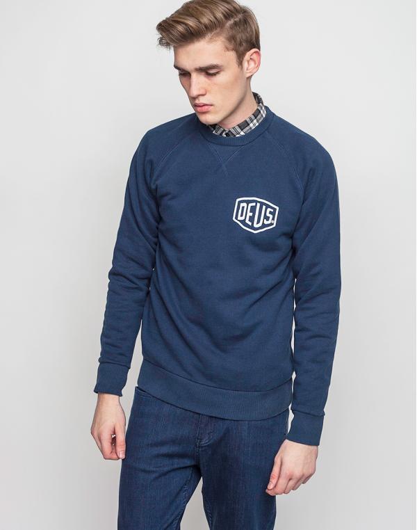 Mikina Deus Ex Machina Camperdown Address Crew navy