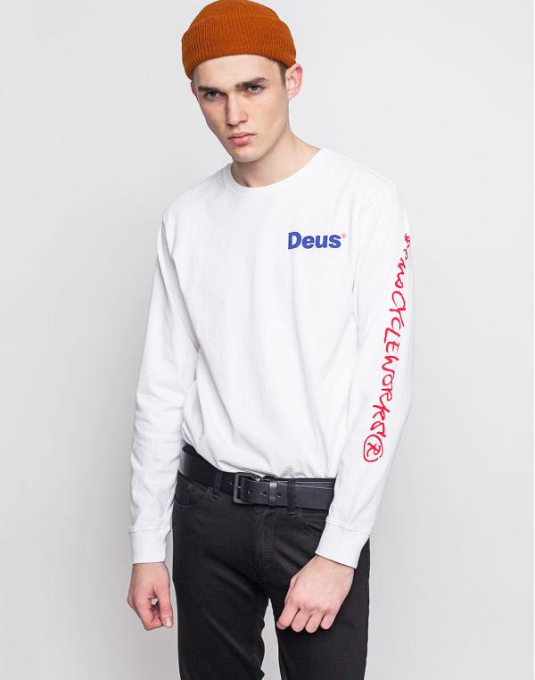 Logo tee Deus Ex Machina Cycle L/S White