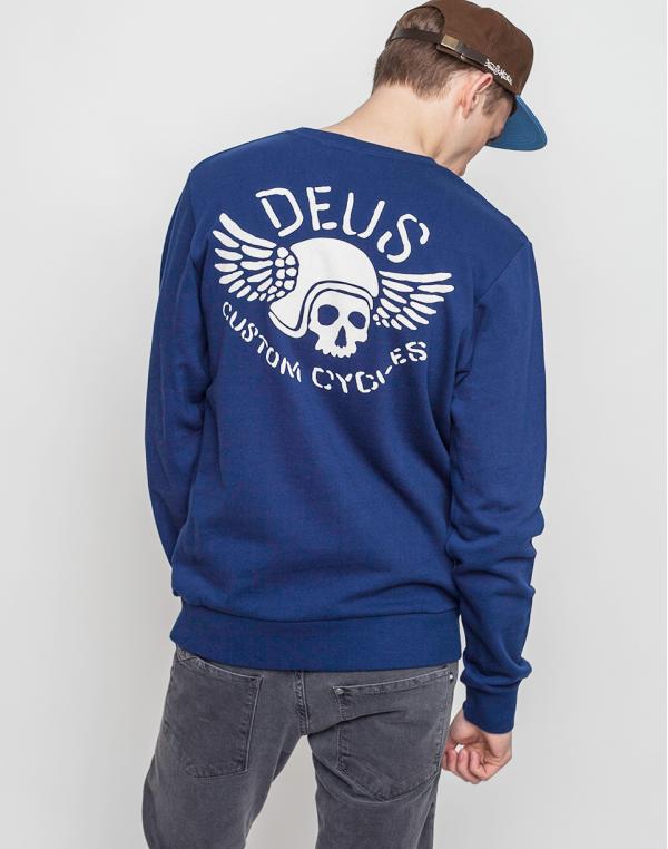 Mikina Deus Ex Machina Flying Skull Crew Navy