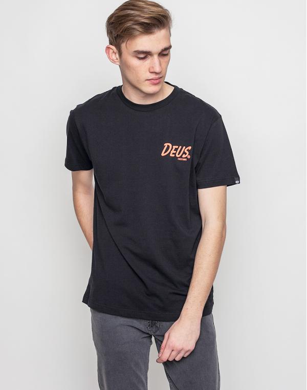 Logo tee Deus Ex Machina Oblique Black - Orange