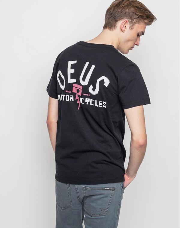 Logo tee Deus Ex Machina Pisstin Black
