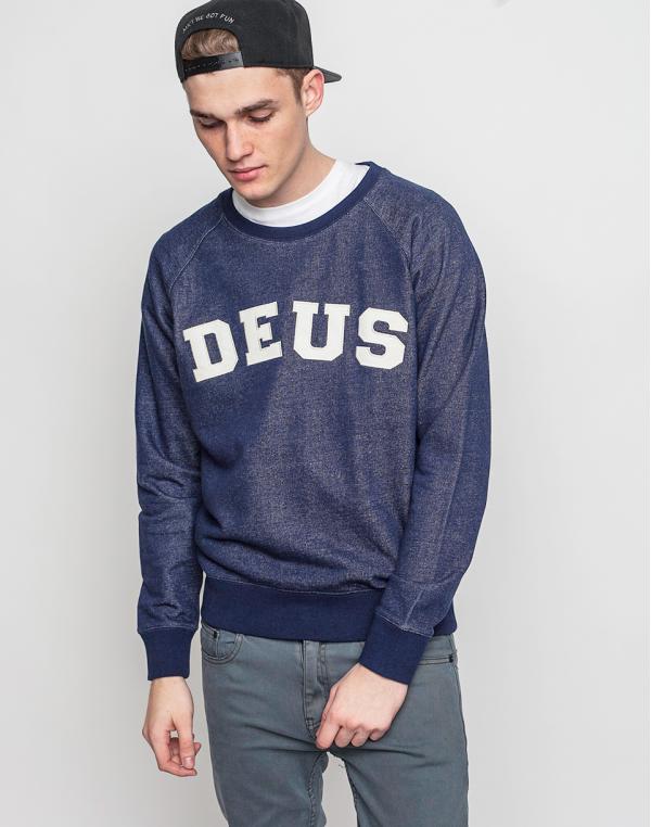 Mikina Deus Ex Machina Walter Applique Crew Navy Marle