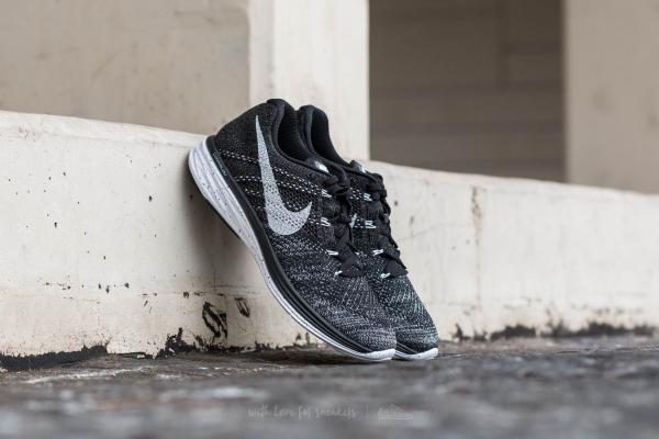 Nike Flyknit Lunar 3 Black/ White-Mid Fog- Wolf Grey