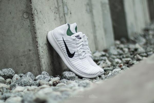 Nike Free Runner Flyknit White/ Black-Pure Platinum