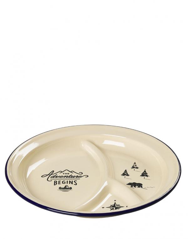 W & W Enamel Divided Plate GEN015