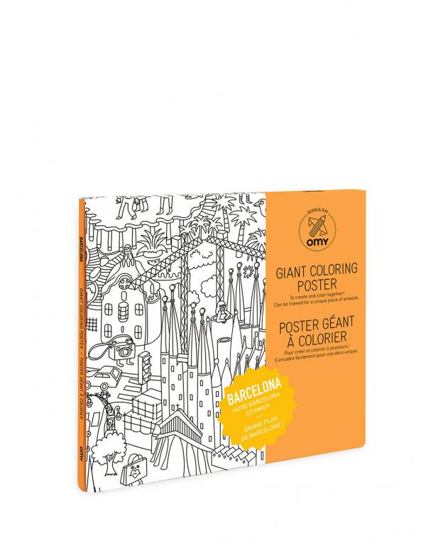 OMY COLORING POSTER - BARCELONA