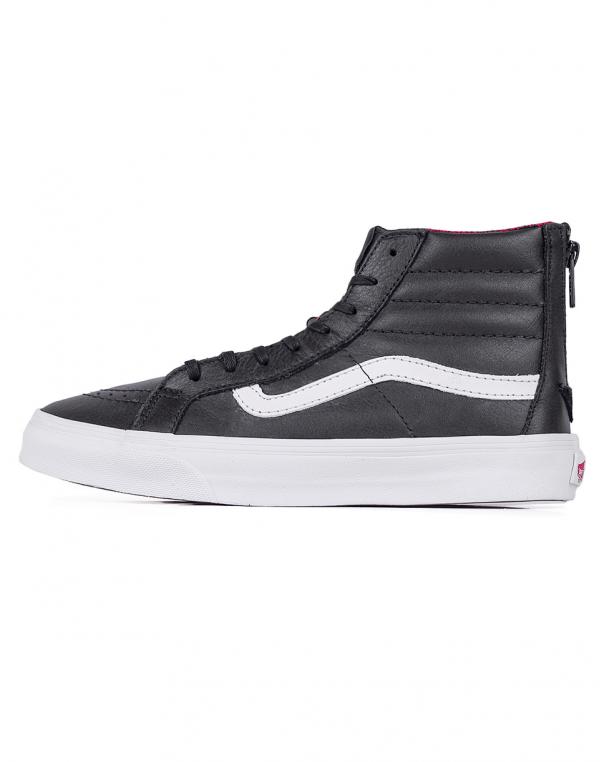 Sneakers - tenisky Vans SK8-Hi Slim Zip (Plaid Flannel) Black / True White
