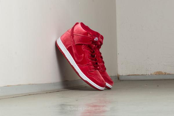 Nike Dunk High Premium SB "Red Velvet" Gym Red/ Gym Red-White