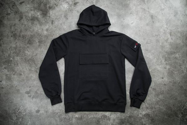Footshop Pocket Hoodie Black