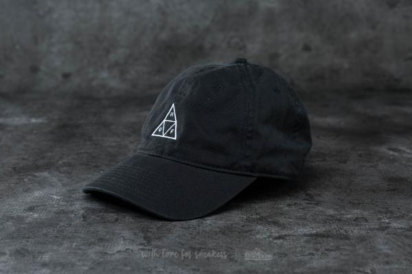 HUF Apparel Triple Triangle Curved Brim Cap Black