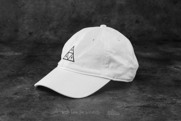 HUF Apparel Triple Triangle Curved Brim Cap White