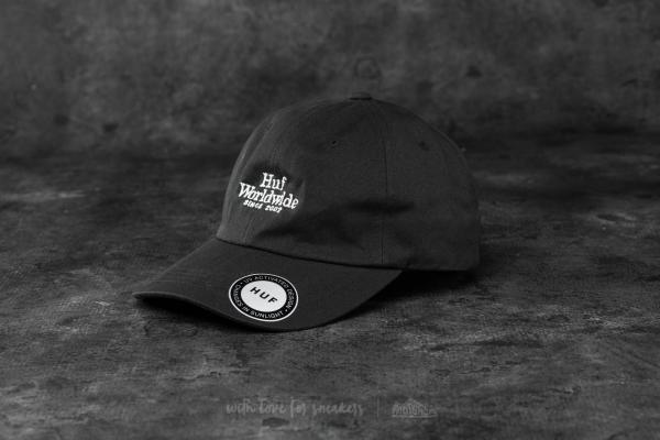 HUF Apparel Worldwide UV Curved Brim Hat Black