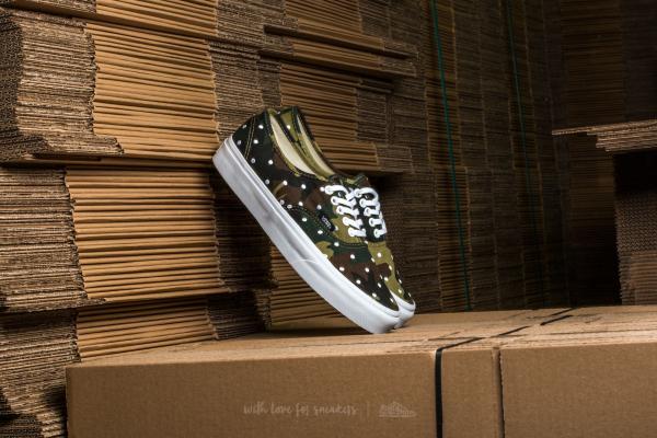 Vans Authentic Camo Polka Dot Woodland/ True White