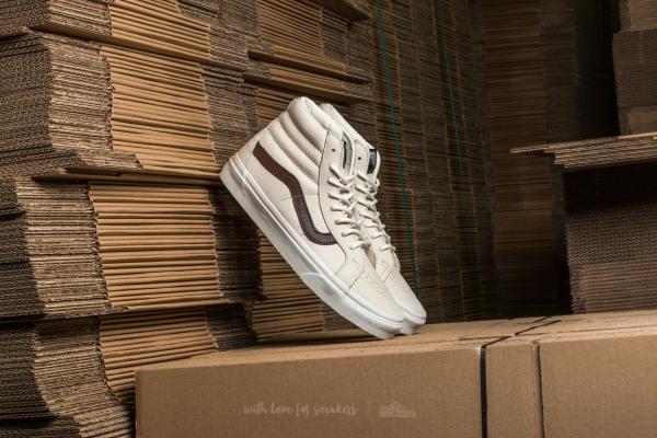 Vans Sk8-Hi Reissue (Leather) Blanc De Blanc/ Potting Soil