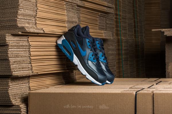 Nike Air Max 90 Leather (PS) Dark Obsidian/ Court Blue-Black