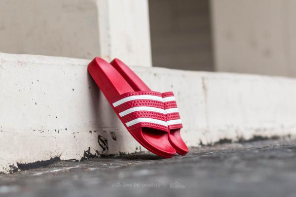 adidas Adilette Light Scarlet/ White/ Light Scarlet