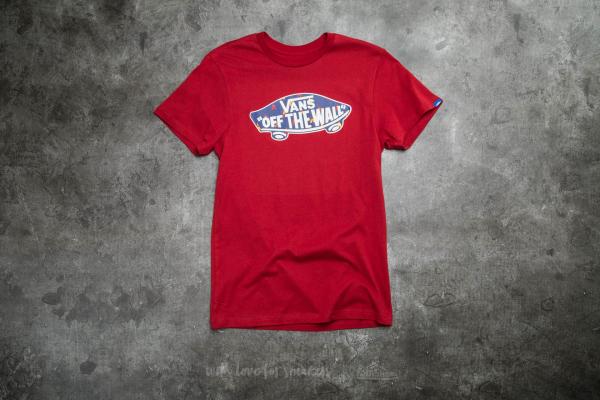 Vans Off The Wall Logo Fill T-Shirt Red Dahlia/ True Native Ditsy