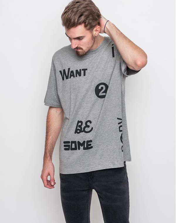 Triko Cheap Monday Boxer Want To Grey Melange