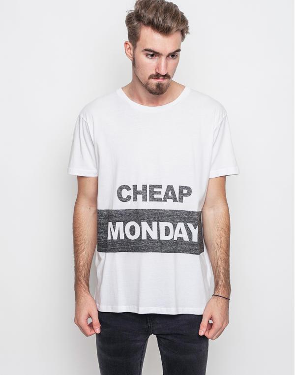 Logo tee Cheap Monday Standard Block Logo White